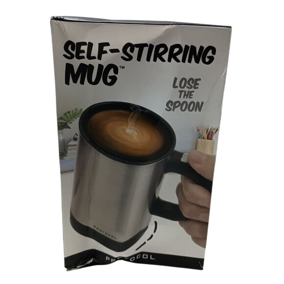 Protocol Self-StirringTravel Mug W/Lid Battery Operated (Lose The Spoon) - Picture 1 of 6